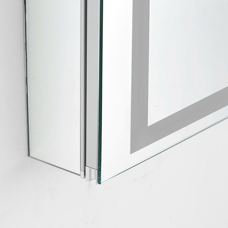 Single Door Aluminum Frameless LED Mirror Medicine Cabinet